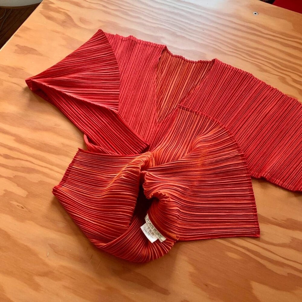 Issey Miyake Pleats Please Rounded Top Red JP3 - Picture 7 of 7
